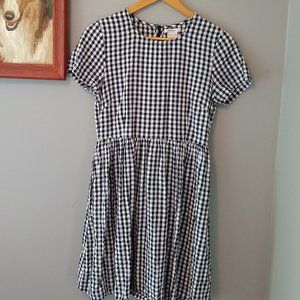 Black & White Gingham Dress with Pockets, Manguun, fits like a size 6